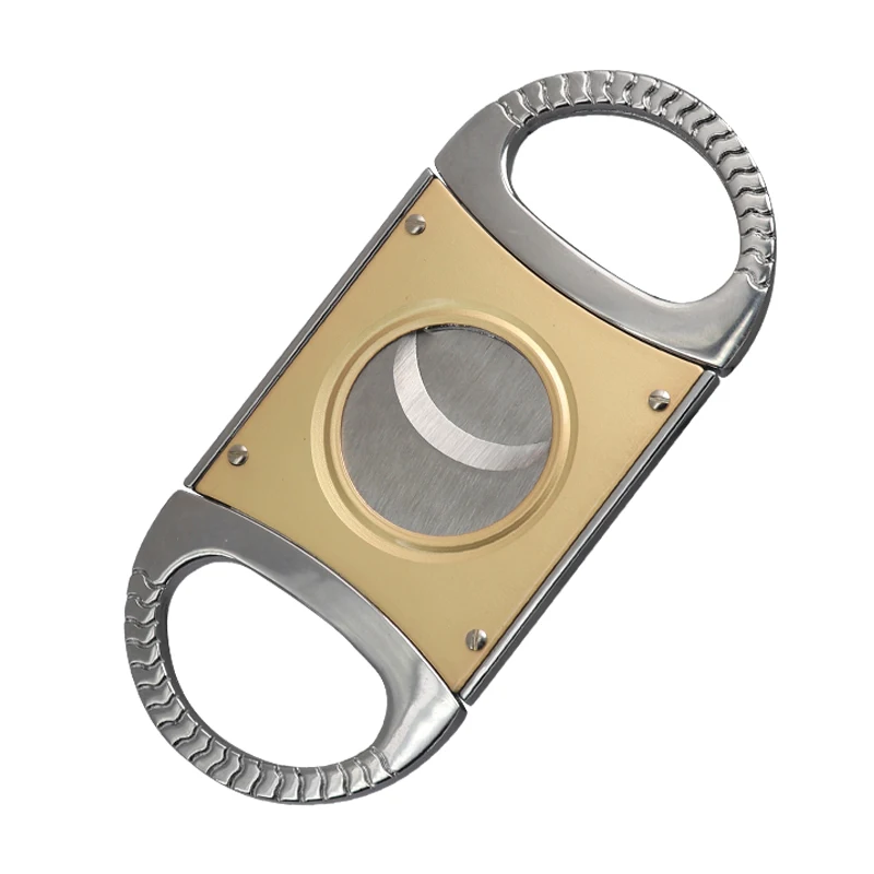 Rukioo Custom logo Luxury Cigar Accessories Stainless Steel Metal Cigar Cutter