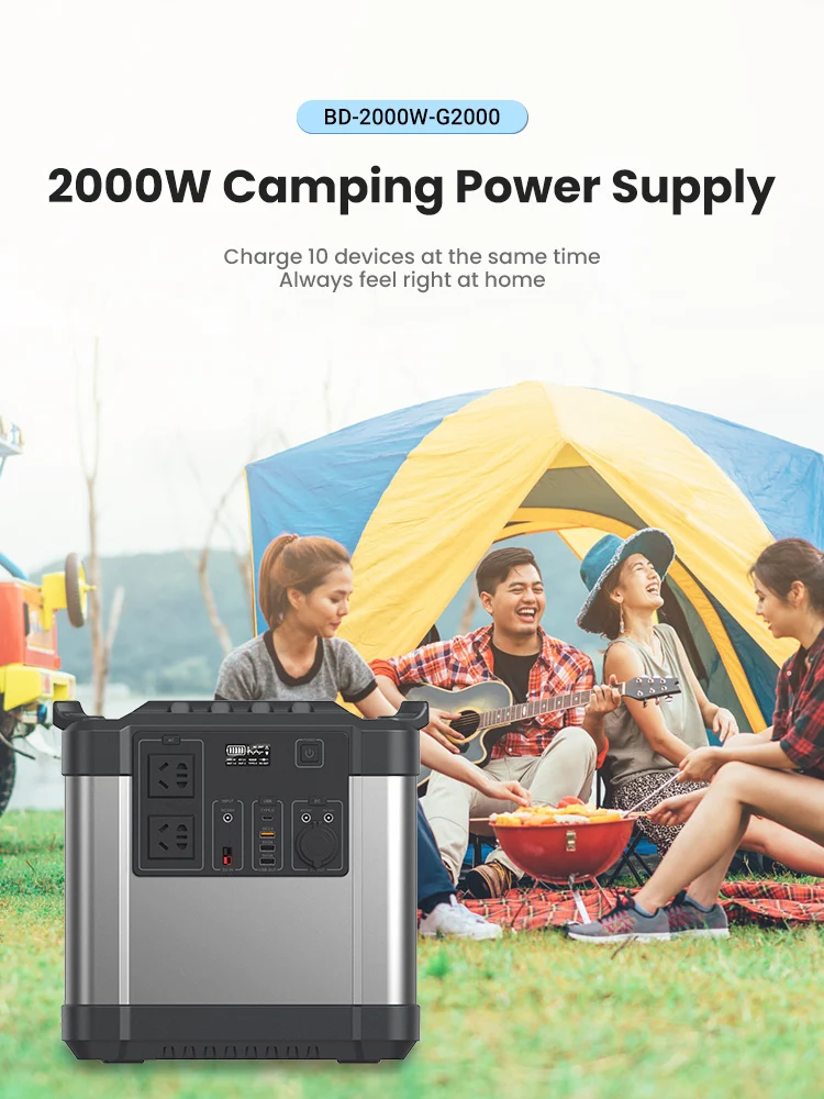 
2021 New High Power 2000 Portable Power Station 2000Watt Portable Power Station 