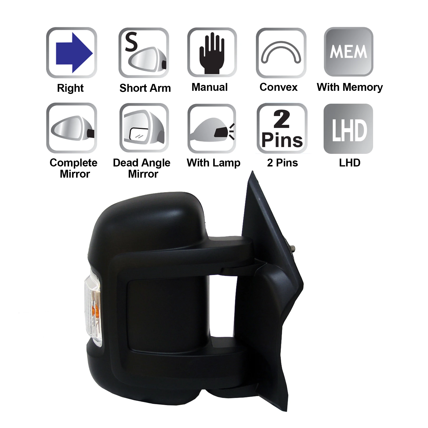 China Suppliers Best Selling Car Side Mirror for citroen jumper 2006-