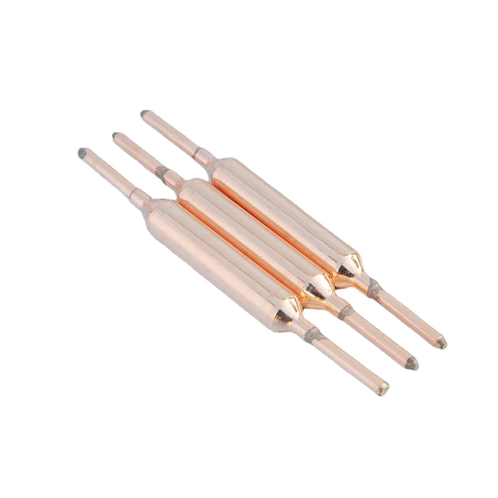 FILTRO DESHIDRATADOR 10 15 20 25 GRS. COLILLAS Y VALVULA DE ACCESO  copper drier filter with whip