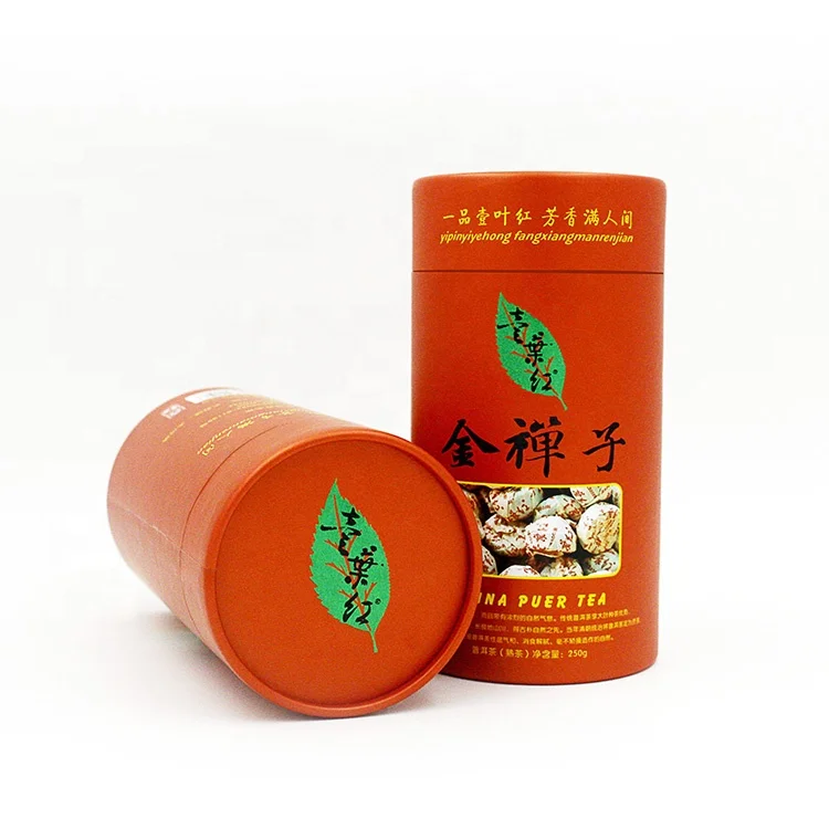 
Custom Printed Logo Food Cardboard Round Box Paper Tea Tube 