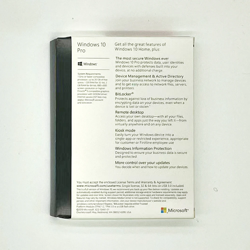 Globally windows 10 pro USB box windows 10 pro 100% online activation windows 10 pro box delivery fast