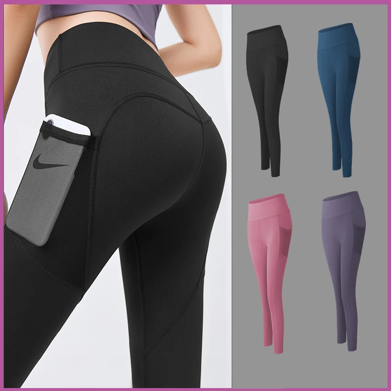 New Activewear Fitness Yoga Women Workout Pants Scrunch Butt Yoga Tight Pants Leggings With Pockets