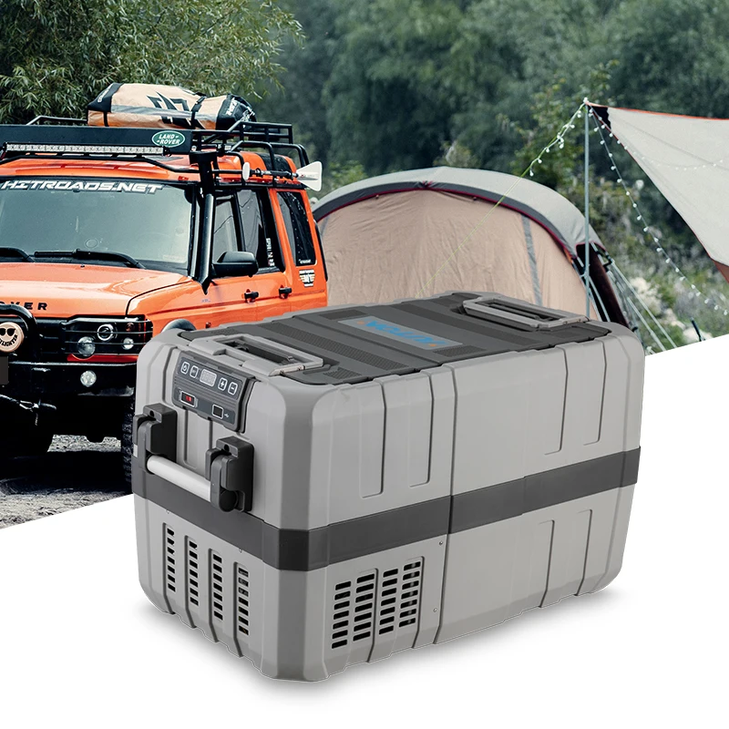 40L dual zone RV Caravan mini car fridge Tour Outdoor Fishing Camping Compressor fridge 12v 24v DC car refrigerator freezer