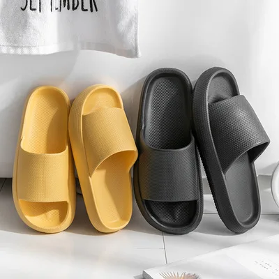 2021 Summer EVA Soft Sole Beach Slide EVA slippers Fashion Thicker Platform Women Slipper Indoor Bathroom Anti Slip Shoes Home