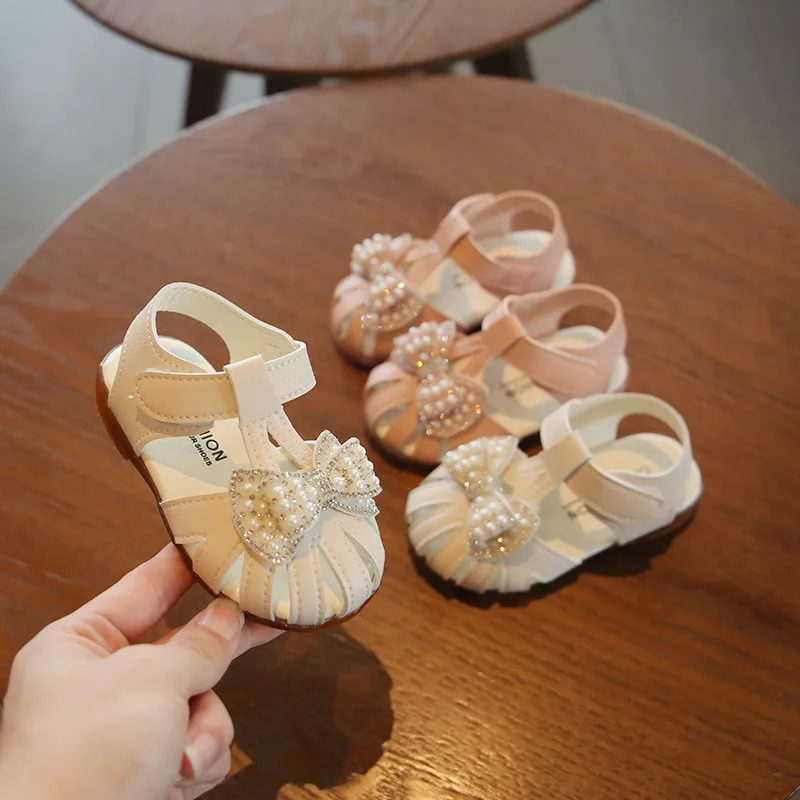 New Arrival Little Girls Fashion Shoes Summer Princess Dance Party Plastic Kids Prewalker Toddler Sandals
