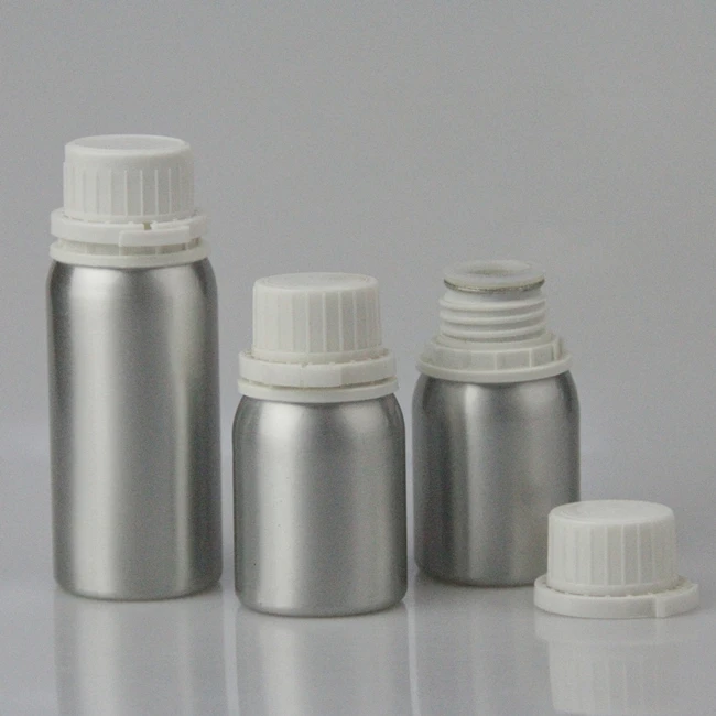 Leak Proof Lid Metal Aluminium Bottle 50 100ml 250ml 500ml 1000ml 5l 16oz Chemical Liquid Cosmetic Essential Oil Aluminum Bottle