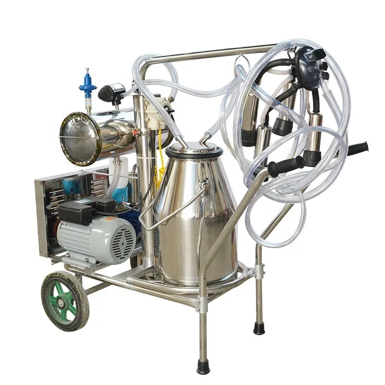 cow Milking  Machine Portable  with  2 tank