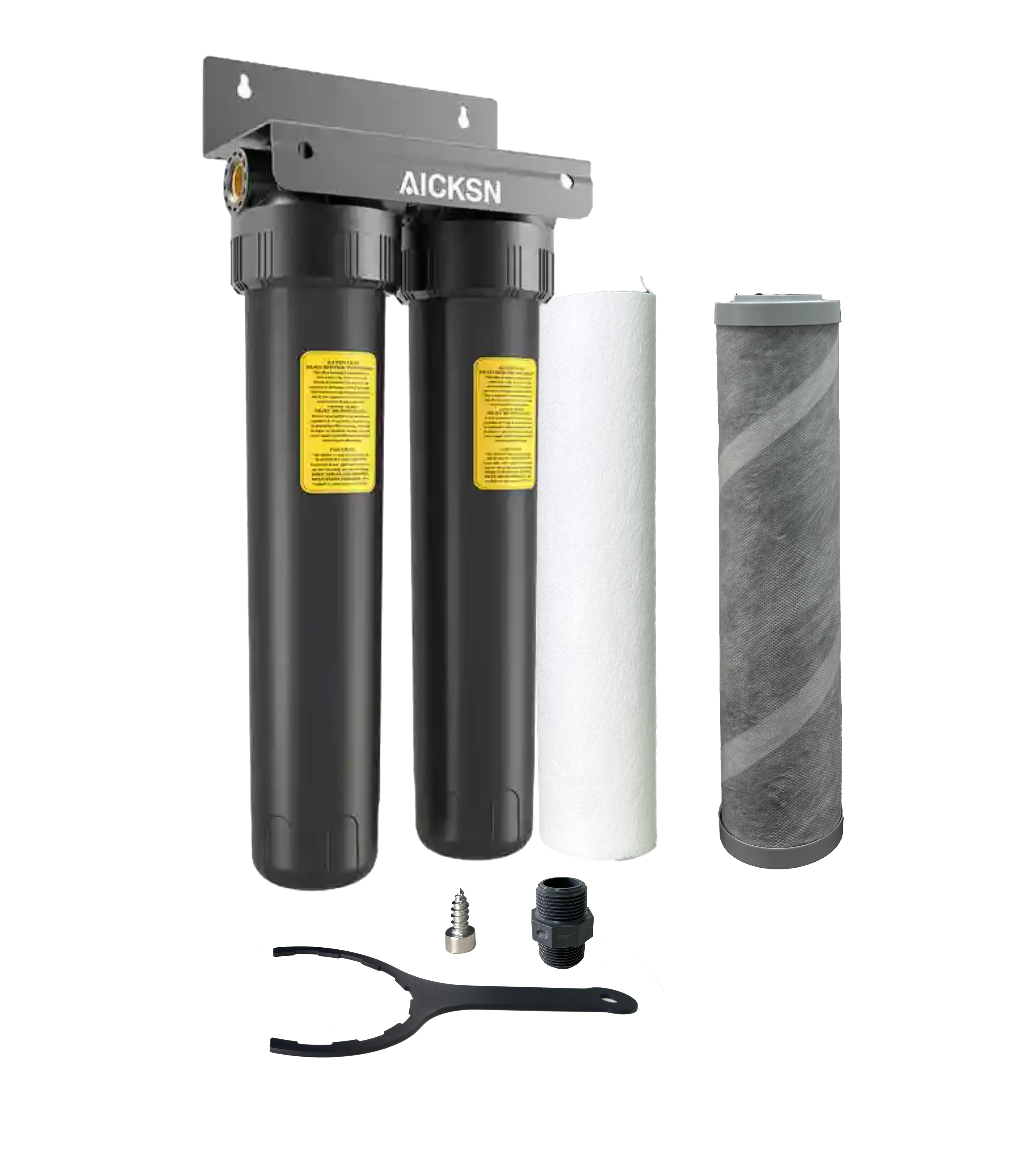 Aicksn Filter 2-Stage Big Blue Housing ACF Filtration System Water Filtration Purifier Water Purifying