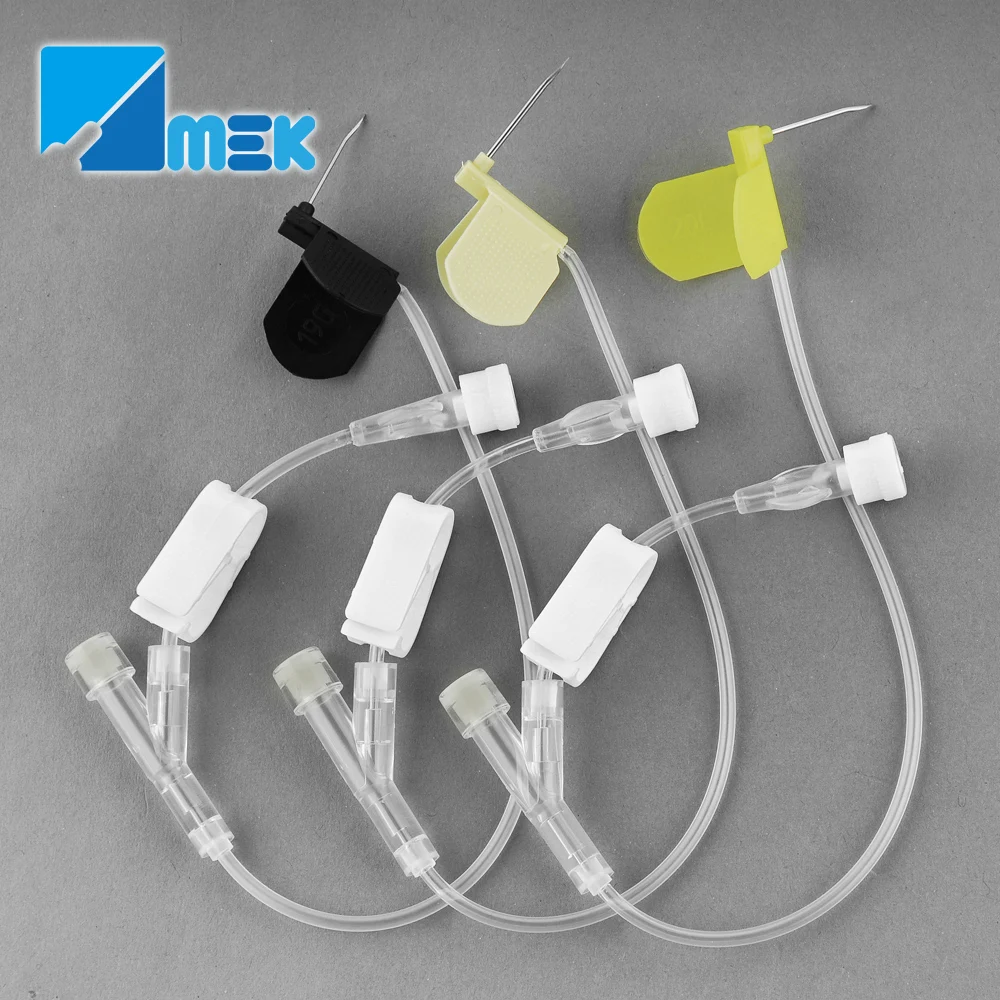 19G 20G 21G 22G disposable huber needle set with Y port and without Y port