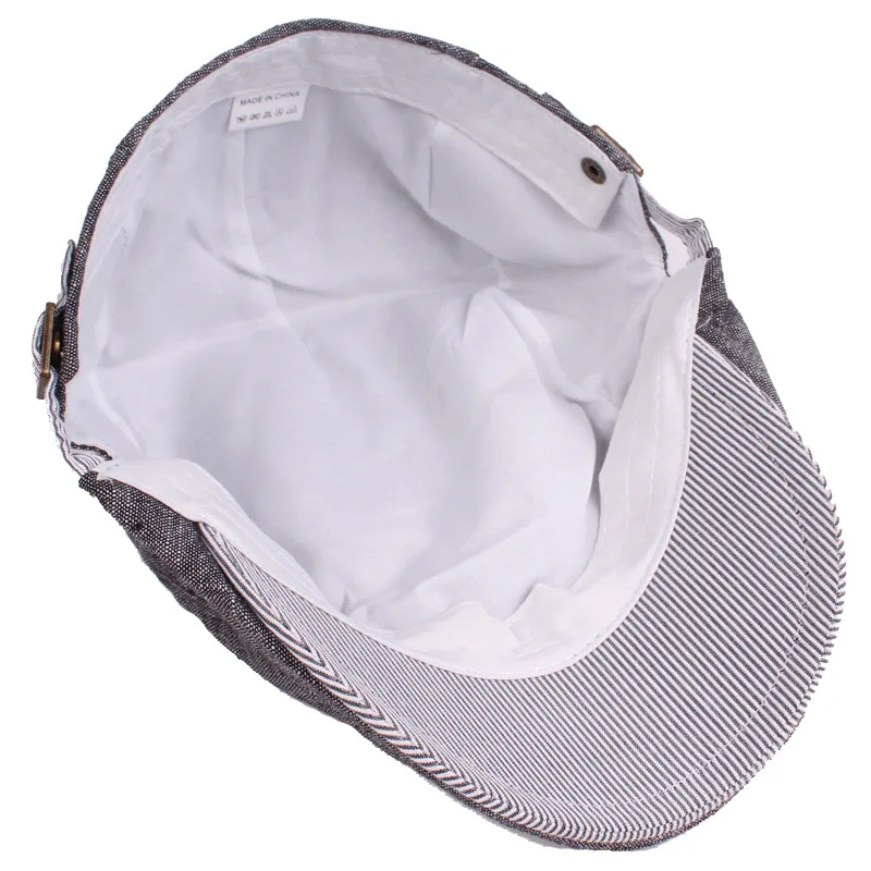 Adjustable Beret Caps Outdoor Sun Breathable Bone Brim Hats Womens Mens Flat Berets