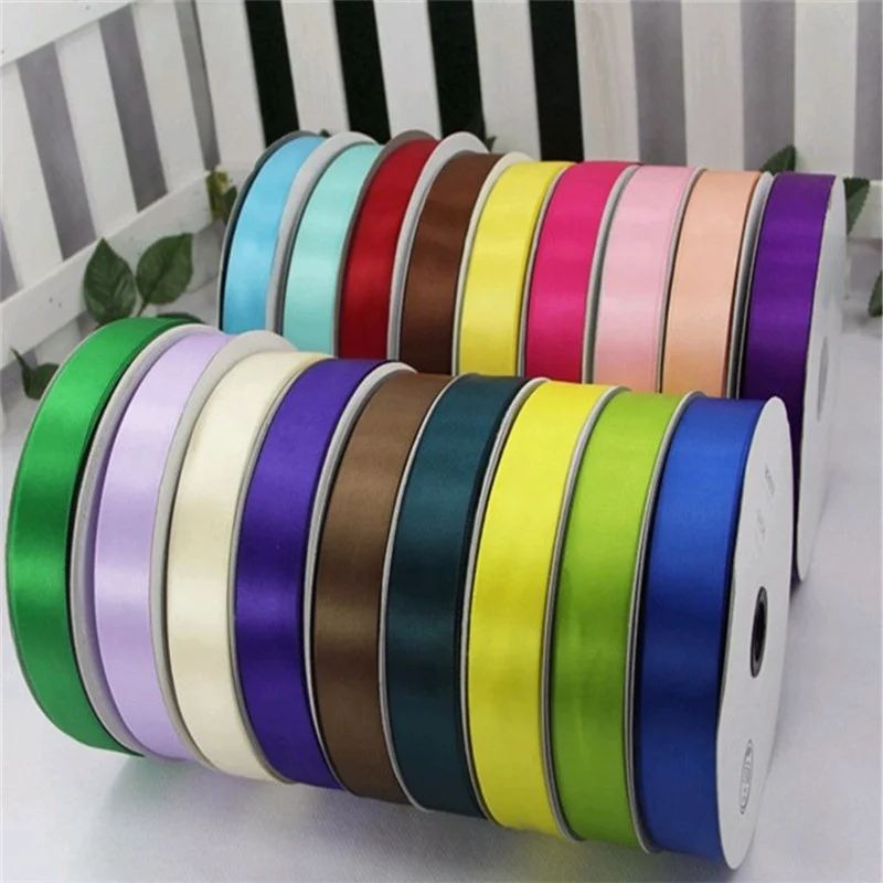Высококачественная атласная лента в рулонах для украшения тортов на день