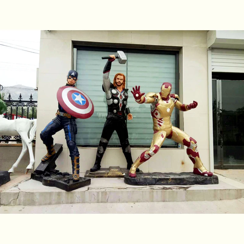 Resin Character Life Size Movie Superhero Statue for Exhibition