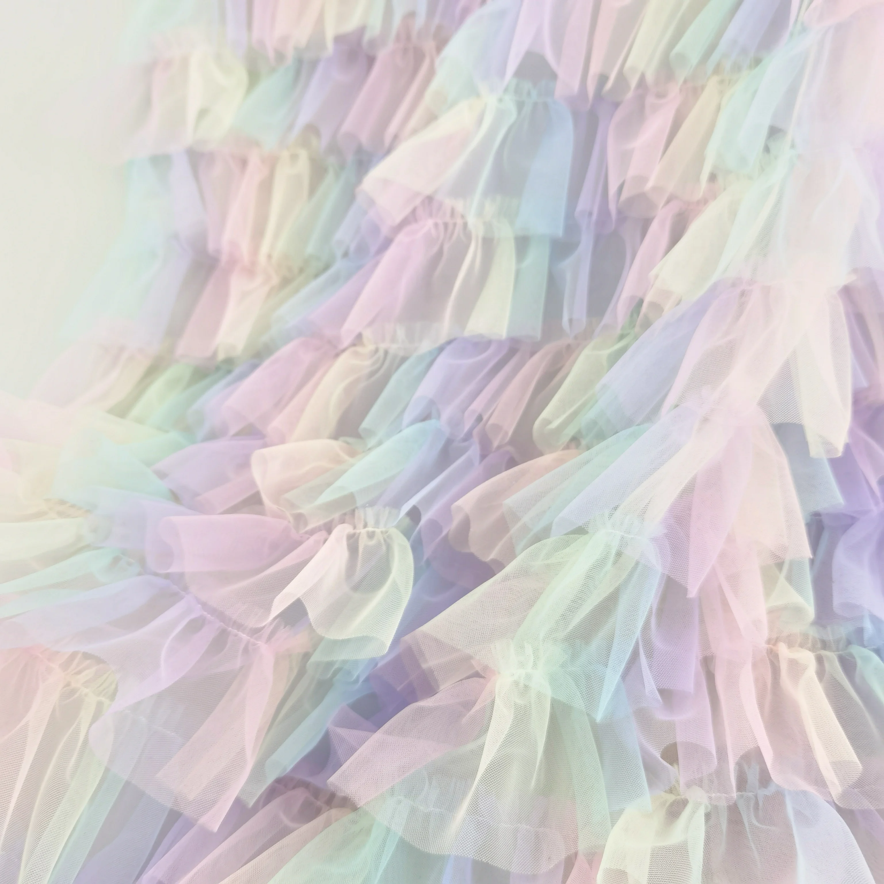 3D Dribbling embroidered tulle fabric