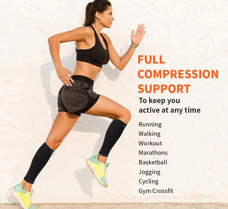 Custom Logo Outdoor Sports Protection Calf Brace Cycling Basketball Protection High Elastic Compression Calf Sleeves