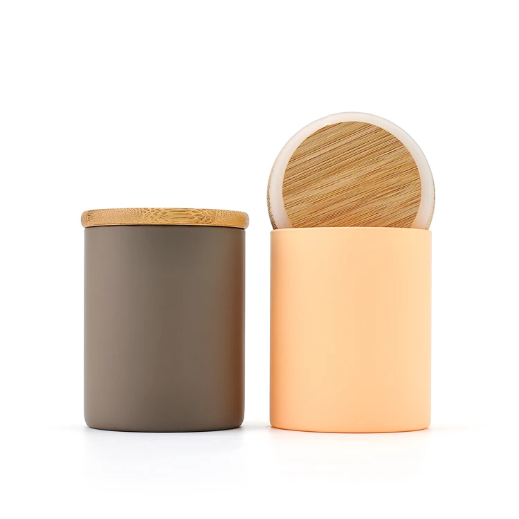 Custom glass storage jar kitchen canisters food cookie airtight storage jar with bamboo lid