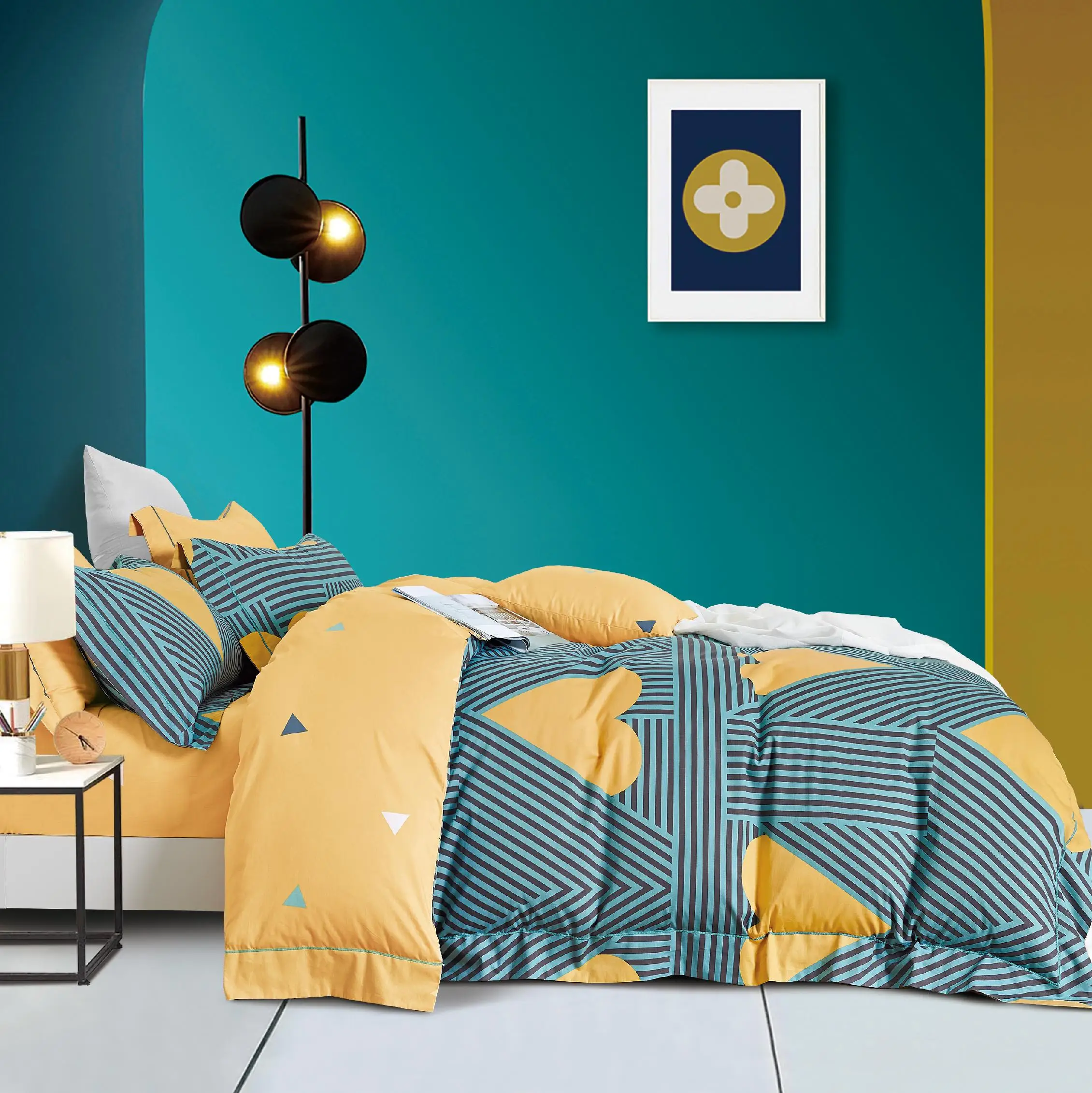 Russia market pure cotton material bed fabric cotton bed cloth