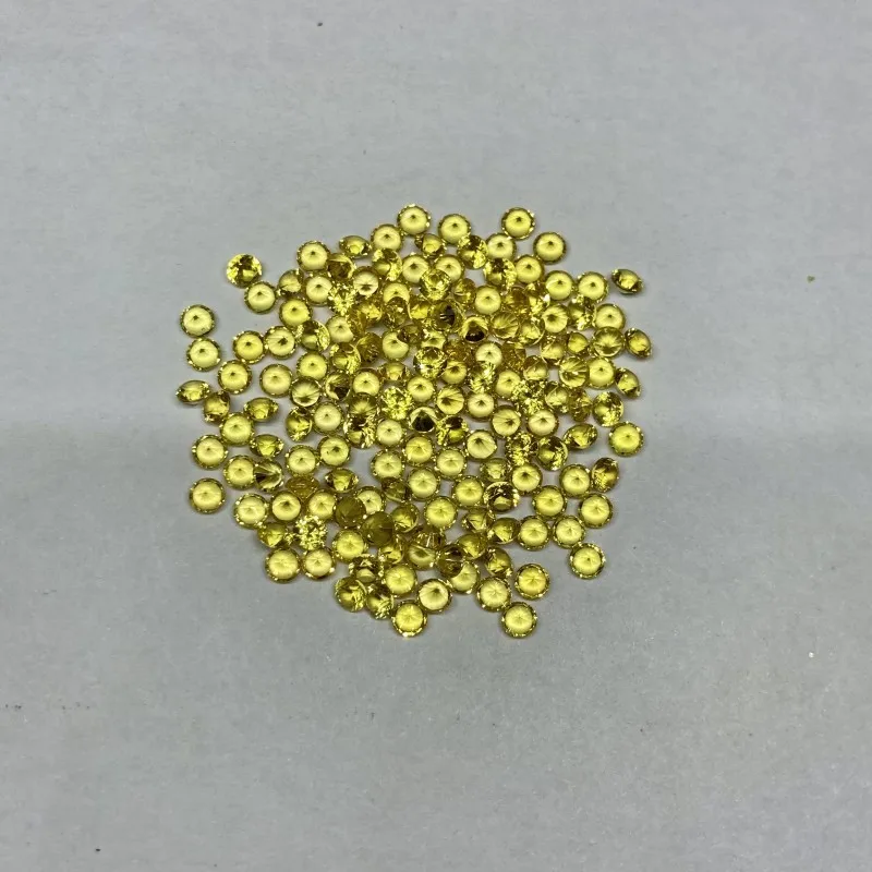 2.5MM round natural yellow sapphire brilliant diamond lemon gold  yellow  orange multi color natural small stone loose semi gems