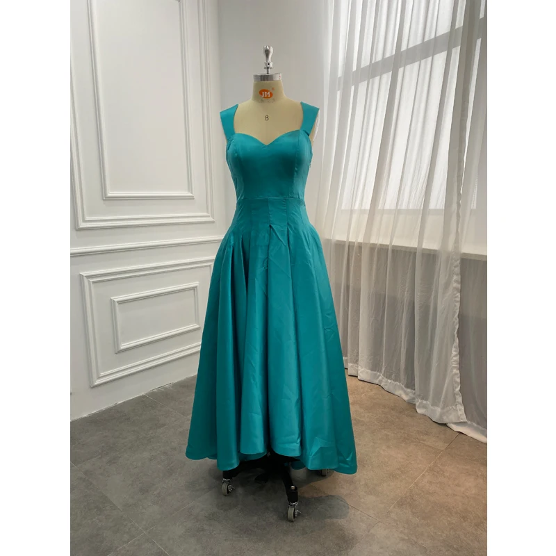 2021 Spaghetti Strap SWEET HEART Pleated Bodice Satin bridesmaid dresses long wedding