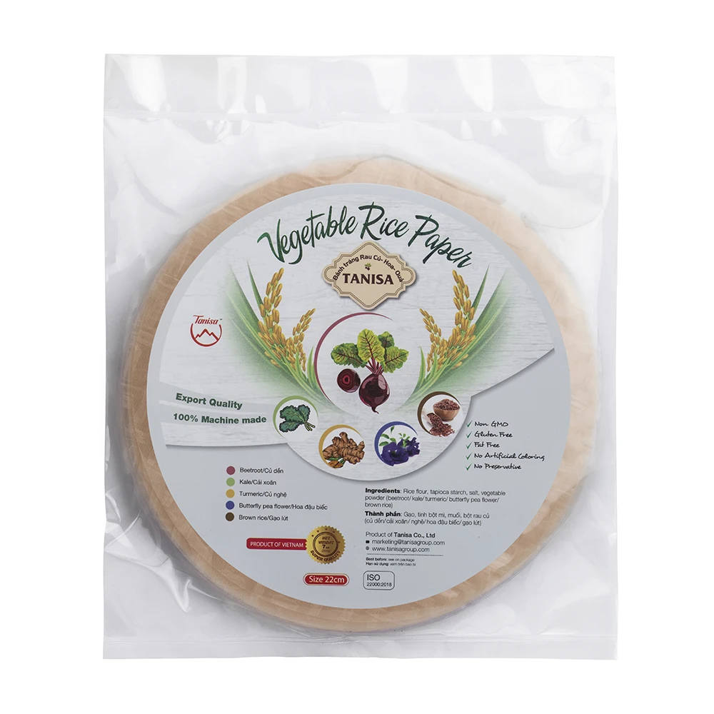 Vietnamese Kale Rice Paper | High Standard Asian Food Export Wholesale Manufacturer by TANISA In Bulk