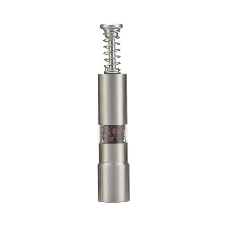 One Hand Operated Pepper Mill Stainless Steel Hand Mill