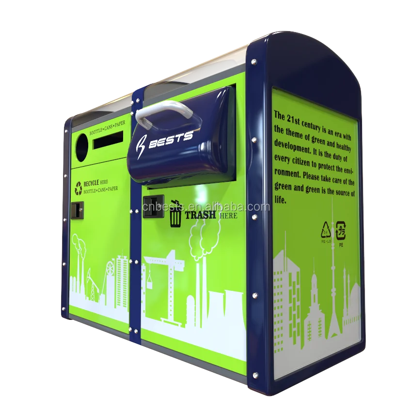 China street stand plastic bin inside bottle recycling bin manufacturer recycle trash bin smart