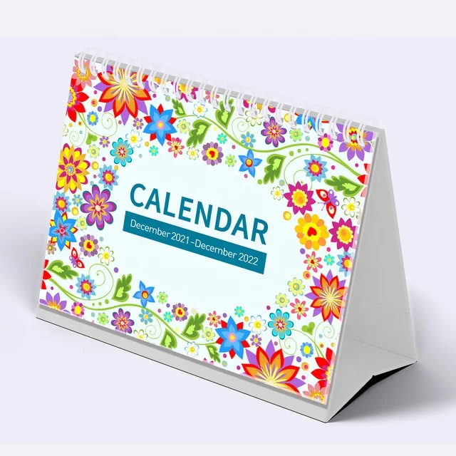 Wholesale custom logo premium desk calendar 2022 custom desk calendar