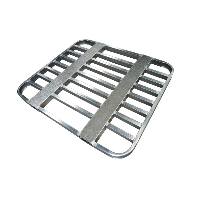 Manufacturers selling galvanized tray forklift logistics iron metal tray bedplate forklift platform stack the card board