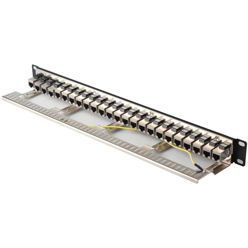 Manufacturer RJ45 Cat6 patch panel 24 port network wire cabling metal patch panel FTP cat6 RJ45 patch panel
