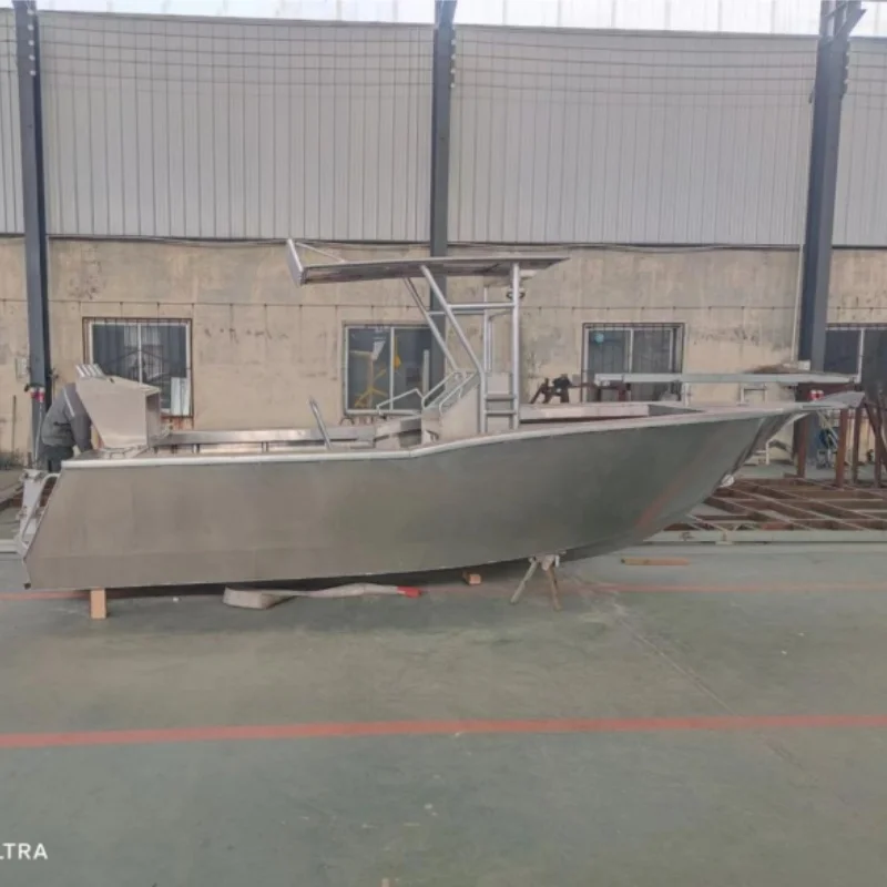 Classic 5.8m/19ft Center Console Aluminum Fishing Boat Grey Aluminum Boat for Sale Outboard Machine 3 Persons Surfing 580 120L