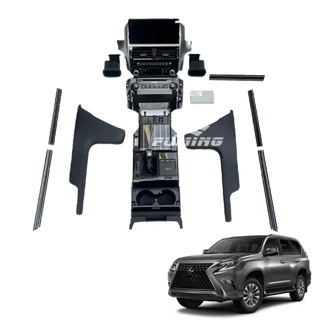 Lexus GX460 interior upgrade gear shift center console modification dashboard large screen installation interior panel