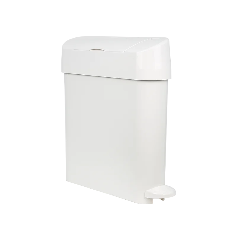 New Design Household Plastic 22L Trash Can White Office Bathroom Kitchen Trash Container Self Sealing Trash Can Rubbish Bins