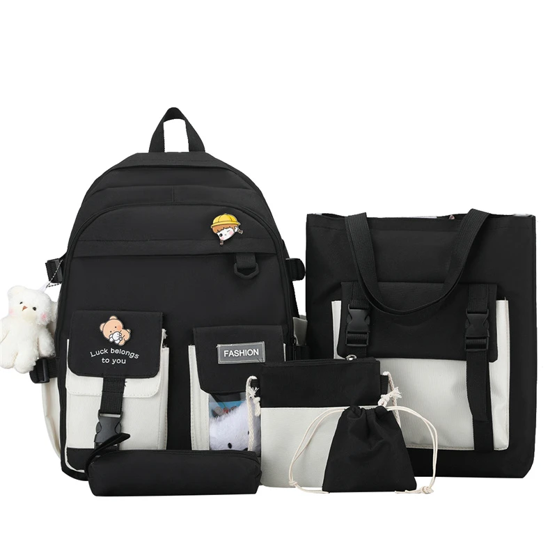 2023 mochilas rucksack custom school bags for boys girls kids backpack 4 in 1 wholesale waterproof INS style backpack set