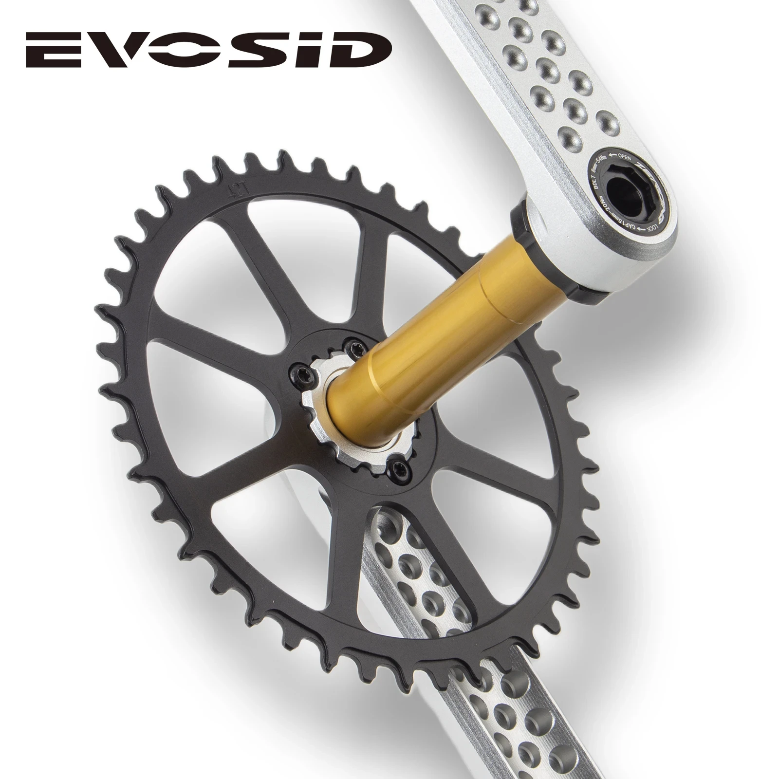 Bicycle Cranks Ultralight 170mm Crank Aluminum Alloy Bottom Bracket Bearing 40-48t Bicycle Chainwheel