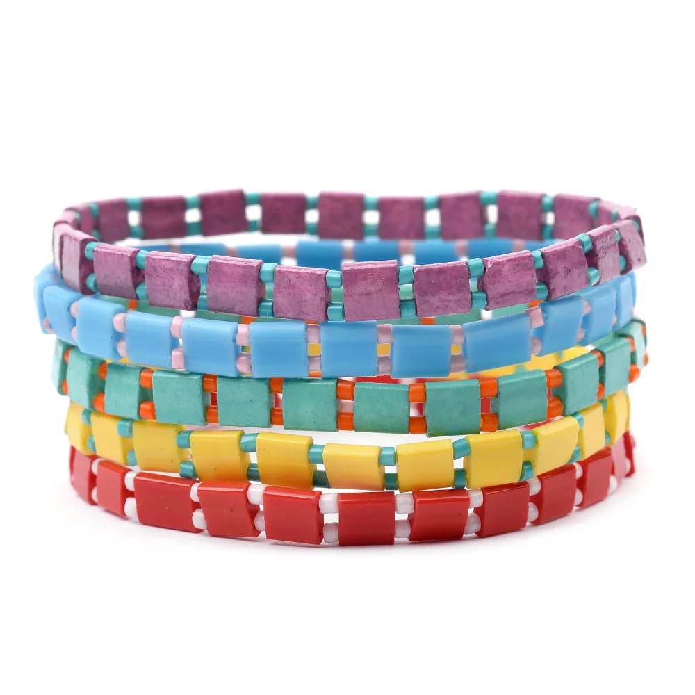 17 Styles Bohemian Miyuki Delica Tila Beads Bracelets For Women Summer Beach Jewelry Custom Bracelet