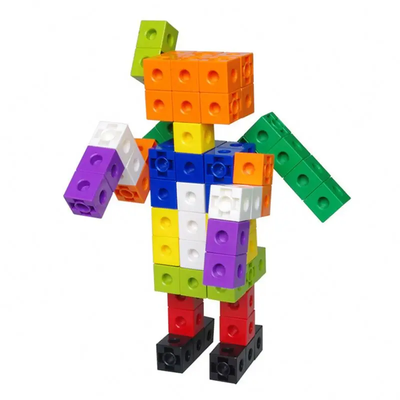 Popular New Producing Montessori Educational Toys Snap Cubes MathLink Cubes Math Manipulative Interlocking Counting Blocks