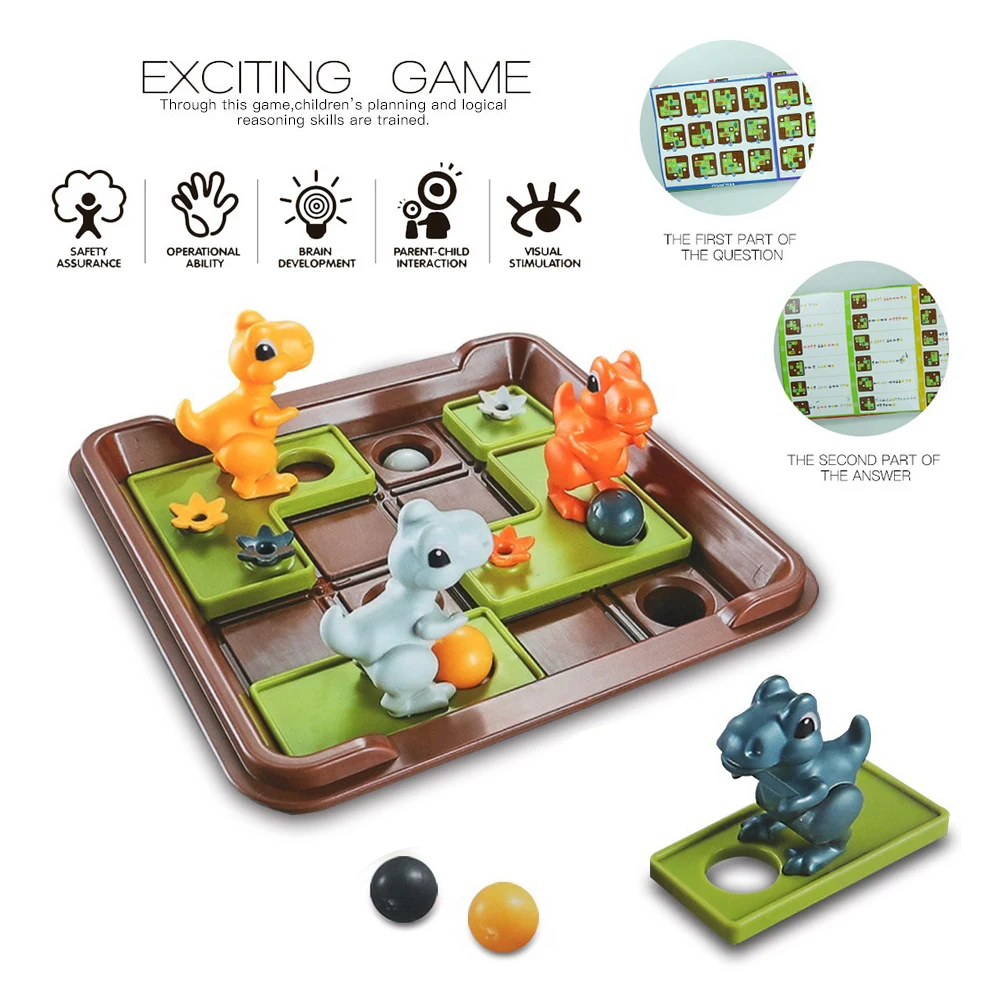 Educational play set toy dinosaur board games for children