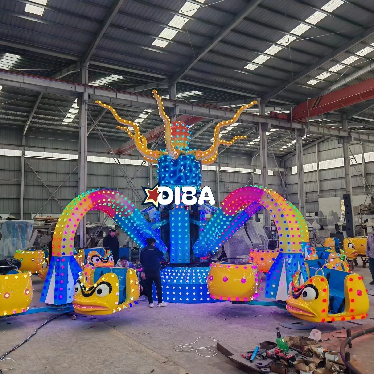 Manufacturer Outdoor Thrilling Adventure Games Rotary Fly Octopus Amusement Park Rides Big Octopus with high quality