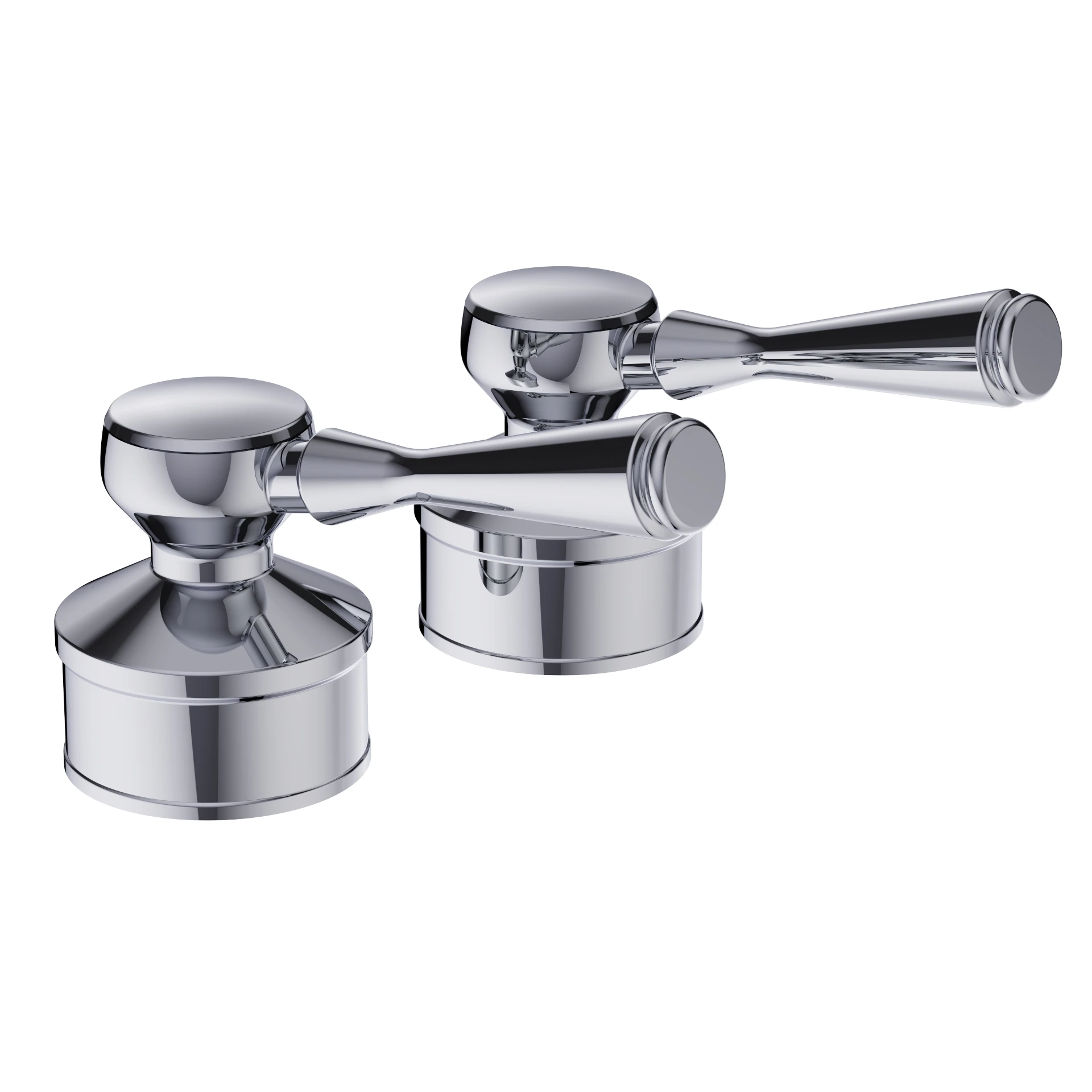 American 8-Inch Stainless Steel Double Handle Single Hole High Thin Tube Nozzle Brass Deck Installed Kitchen Sink Faucet