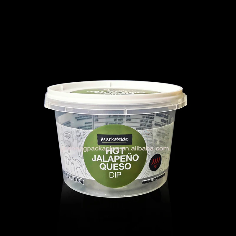 Frozen safe food grade disposable custom logo printed 250g 500g plastic cup for ice cream with lids tamper evidence
