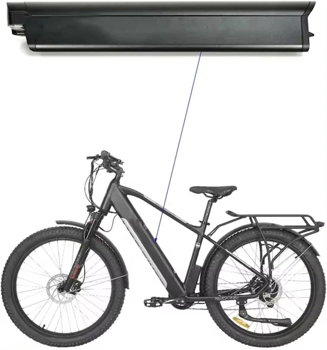China Factory Price 36v 48v 10.4ah 12ah 13ah 14ah 15ah 17.5ah Double Switch in Tube Battery for EEL case Ebike Battery
