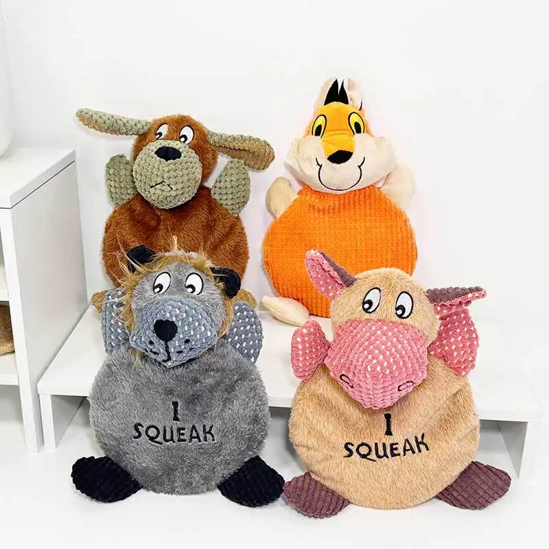 New Design Dog Toys Squeaky Stuffed Animal Bite Resistant Chew Toys for Small Dogs Cats Pet Products Toys Stocked