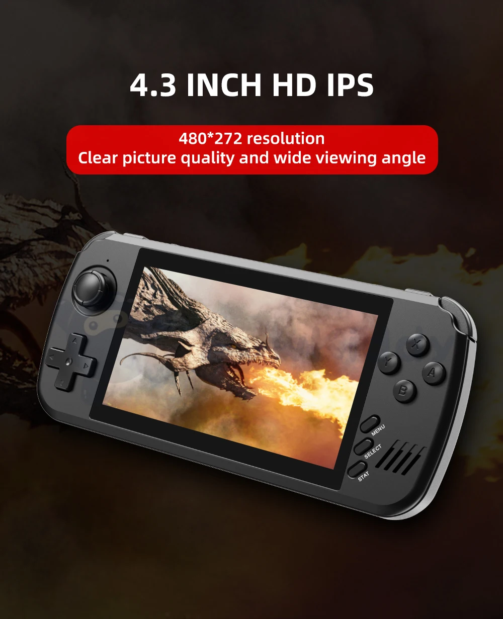 POWKIDDY X39 4 3 дюймовый IPS экран детские подарки Ретро игровая консоль поддержка 4K HD Out портативные