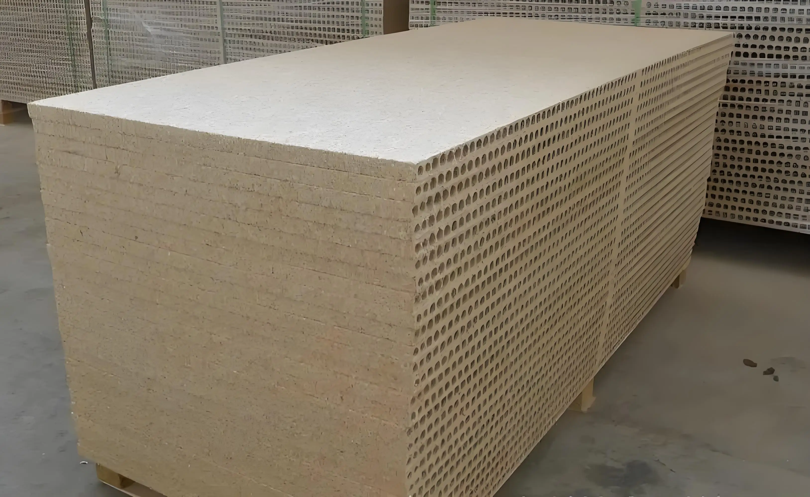 Stable Reliable 18mm Thick Hollow Particle Board Construction Decoration Versatile Applications Furniture Building Finished