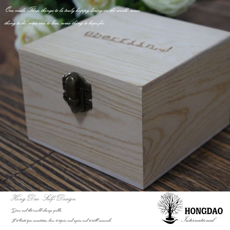 
HONGDAO wooden boxes for jewelry chocolates box with lock 