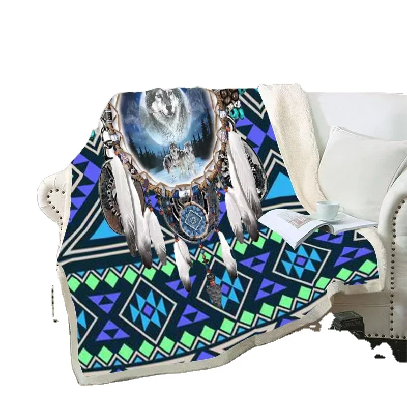 2023 high-quality wholesale print fleece wool soft flannel coral fleece winter blanket