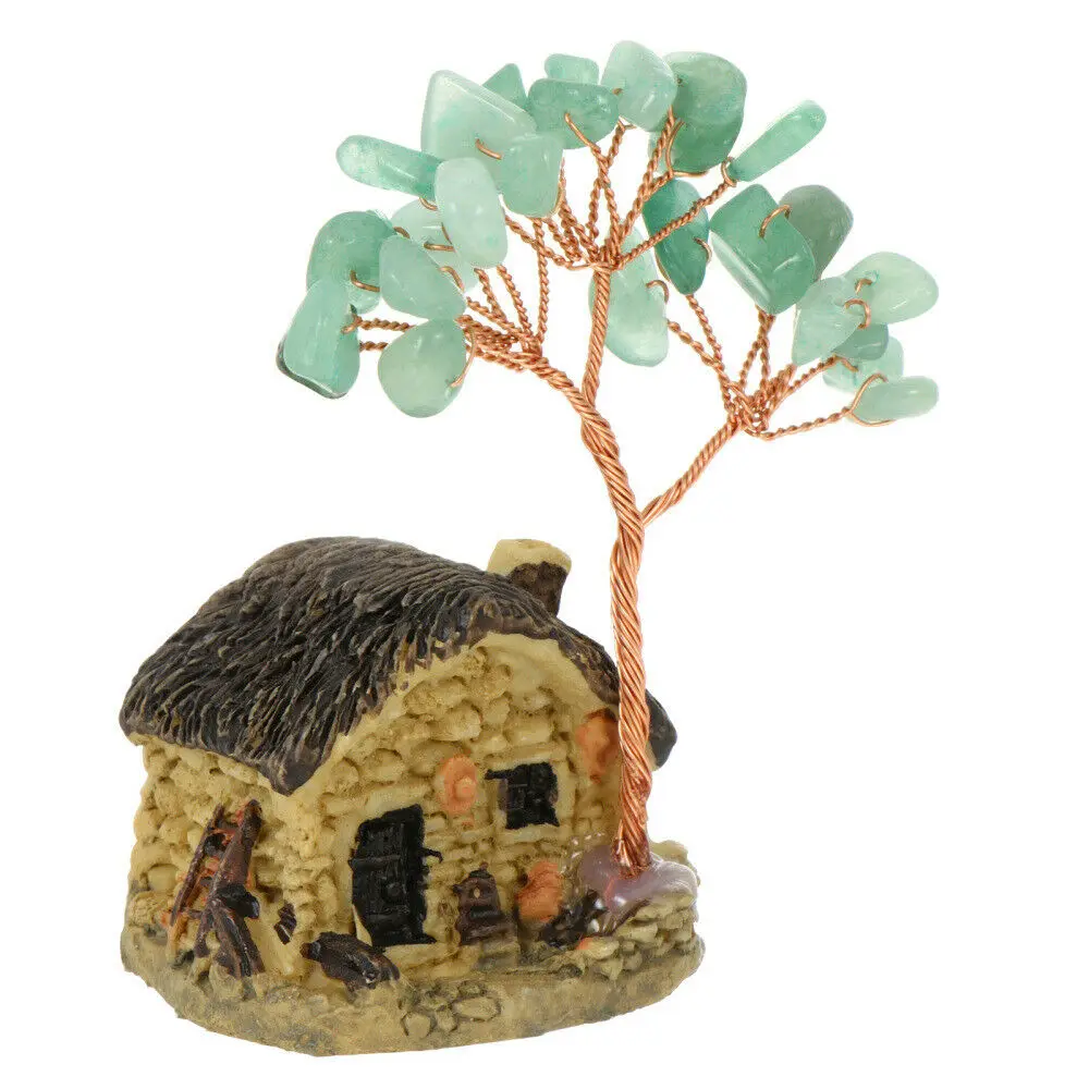 2022 Natural Crystal Quartz Gemstone Bonsai Rich Tree European Style House Small Crystal Tree Rose Quartz