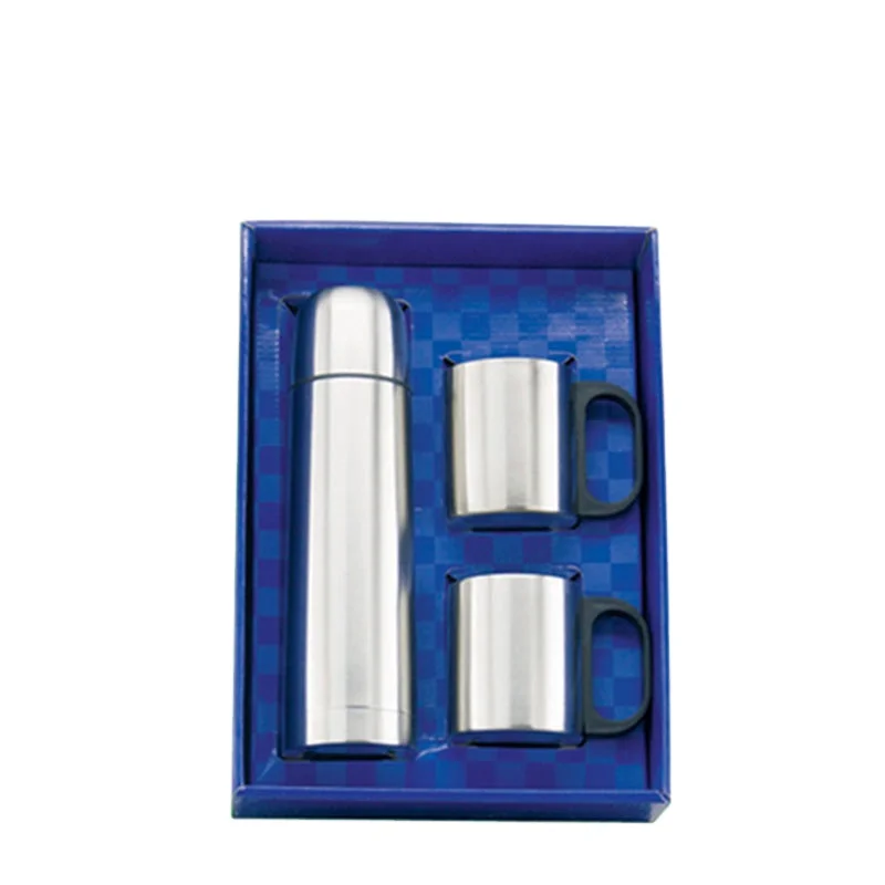 Stainless Steel vacuum flask thermos and travel mugs gift set with Pouch
