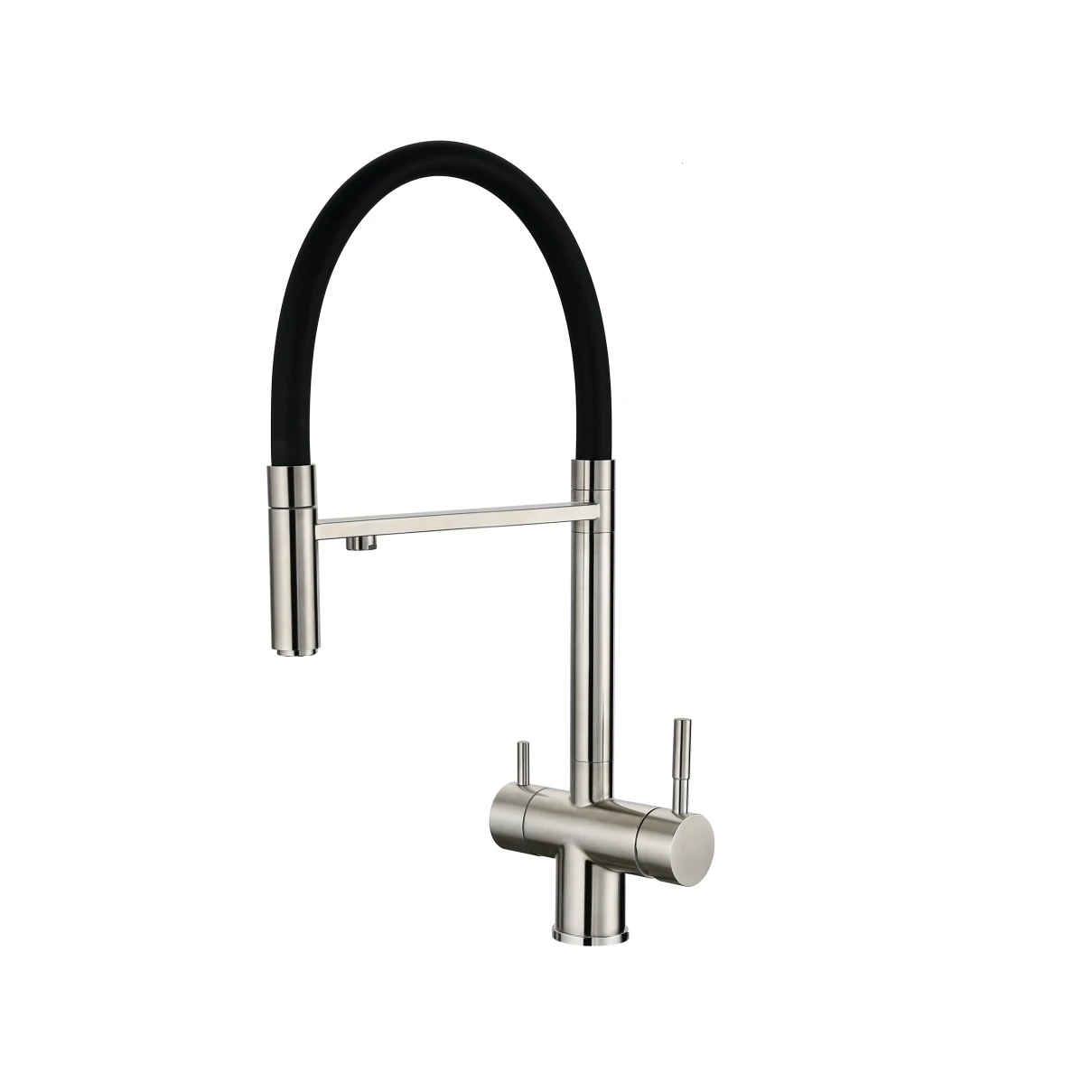 Filter Kitchen Faucet  Mixer Pure Water Double Handle  Sink Faucet  Stainless Steel Deck Mounted Filter Sink Taps