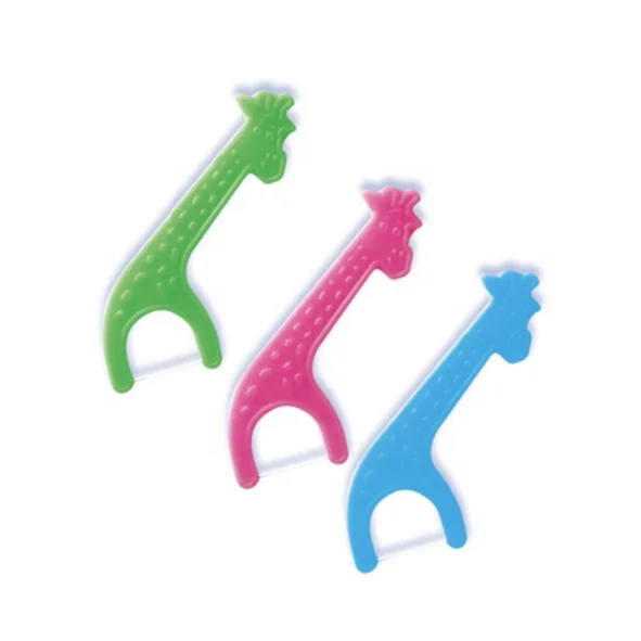 Factory cheap OEM animal shaped children toothpick funny animal shaped PTFE kids dental floss picks
